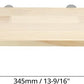 QWORK 13.6" x 7.9" Natural Wood Rectangle Stand for Bird Cages Suitable for Parakeets, Cockatiels, and Small Animals Easy Install with Stainless Steel Hardware 2 Pcs