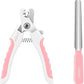 OneCut 4.7" Small Dog & Cat Nail Clipper Stainless Steel Cat Claw Trimmers for Rabbits, Guinea Pigs, Birds, Puppies, Kittens and Small Animals Pet Nail Clipper for Professional and Home Use (Pink)