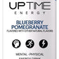 UPTIME Energy Drink, Blueberry Pomegranate, 12 Pack, Vitamin C, L Theanine, Calcium, Sugar Free Energy Drinks for Focus Support, 142mg of Natural Caffeine, 0 Calories, Clean, Natural, 12 fl oz Cans