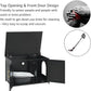 unipaws Black Top Opening Cat Litter Box Enclosure, Flip Top XL Extra Large Cat Box Furniture, Friendly to Elderly People, High Jumbo Automatic Litter Box Cover Hidden for Large Cat
