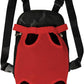 FEimaX Dog Carrier Backpack Pet Legs Out Front Cat Travel Bag, Adjustable Puppy Backpacks Carriers Hands-Free for Small Medium Dogs Cats Hiking Traveling Camping Daily Walking (Small, Red)