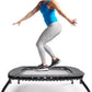 Sunny Health & Fitness Springless Mini Fitness Trampoline – Premium Adjustable Bungee-Style Indoor/Outdoor Exercise Rebounder for Quieter and Safer Workouts