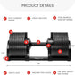 NUOBELL Adjustable Dumbbells 5-80 lbs: Replace 16 Sets, Ideal for Home Gym Weight Bench & Press