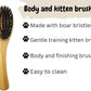 Premium Bamboo Cat Grooming Kit: Cat Brushes for Indoor Cats, Kitten Brush, and Dematting Comb for Long Haired Cats | Bamboo Grooming Supplies with kitten brush
