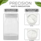Re-Fill Powder Container To-Go, 2-Compartment Powder Travel Dispenser with Measurements - Powder Container for Protein Powder or Pre-Workout to use On-The-Go (White)
