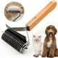 2 in 1 Undercoat Rake for Dogs and Cats, Professional Grooming Brush Dematting & Shedding Comb to Remove Loose Hair, Matted Fur Efficiently, Perfect for Poodle, Doodle & All Long Haired Pets