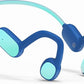 Kids Headphones, Bluetooth 5.2 Air Conduction Open Ear Headphones, 85dB Volume Limiting, Stereo Sound with Mic, IPX5 Waterproof, 20H Playtime, Perfect for School and Outdoor Activities-Blue