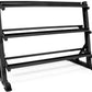 WF Athletic Supply Heavy-Duty Dumbbell Rack Stand, Weight Rack for Home Gym, Weight Holder, Available Sizes for Storage 5-50LB or 5-75LB Dumbbell Pairs, Black/Red/Green/Blue, RACK ONLY