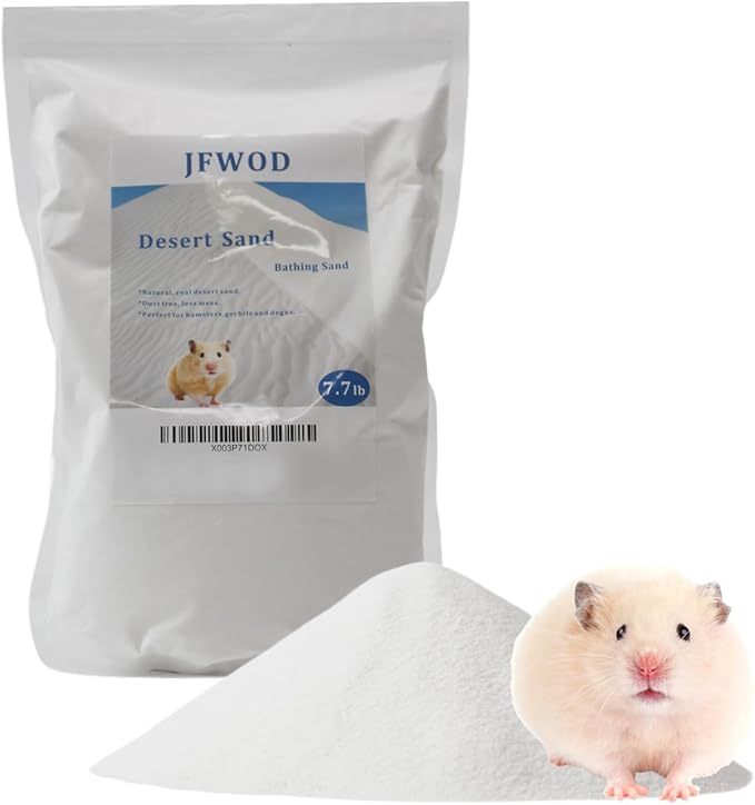 Hamster Bath Sand, 7.7lb Dust Free Desert Sand or Potty Litter Sand for Hamster Chinchillas Gerbil Syrian Mice Small Animals