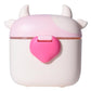 Bebamour Baby Formula Dispenser On The Go, Formula Container to Go, Formula Holder for Travel, Candy Fruit Snack Storage Container with Scoop and Leveller (Light Pink Cow)