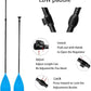 LBW 3 Piece SUP Paddle Board Paddle Floating Portable Paddleboard Accessories Adjustable Double Holes Lock Sturdy & Ergonomic for Surfing Beginner