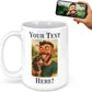 Personalized Coffee Mug, Custom Photo Caricature Gift, Funny Customized Coffee Gift for Men & Women, Custom Mugs with Pictures, White 15oz Customized Fathers Day Mug