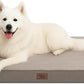 Outdoor Large Dog Bed, Waterproof Dog Bed for Large Dogs, Egg Crate Foam Pet Bed with Removable Washable Oxford Cooling Cover, Khaki