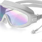 Adult Swimming Goggles,Leak-Proof,Anti-Fog Pool Glasses,Wide View Swim Goggles with Ear Plugs and Nose Clip