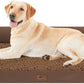 Large Dog Bed Orthopedic Washable - Memory Foam Couch Sofa - XXL Large Big Dogs - Beds Bolster Pet - Waterproof with Removable Cover - Coffee Dog Bed