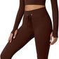 QINSEN Workout Sets for Women 2 Piece Seamless Long Sleeve Crop Tops Ribbed High Waist Leggings