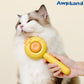 Cat Brush for Short or Long Haired Cats Dogs Rabbits, Cute Dog Brush with Release Button for Massage and Removes Loose Fur