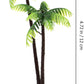 Plastic mini Palm Tree, Green Palm Tree Coconuts Topper Scale Scenery Miniature Figurines Micro Aquarium Plant Building Model Landscape