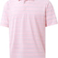 Rouen Mens Golf Shirt Moisture Wicking Dry Fit Performance Stripe Casual Collared Short Sleeve Golf Polo Shirts for Men