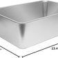 Kichwit Large Stainless Steel Cat Litter Box with High Sides, Metal Litter Pan for Big Cats, Non Stick Smooth Surface, Easy to Clean (23.4" L x 15.5" W x 7.6" H)