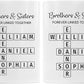 Trending Custom Brothers & Sisters Forever Linked Together Personalized White Mug Brothers Sisters Crossword Puzzle Art Mug, Gift For Brothers, Sisters, Siblings, Family Member on Birthday Christmas