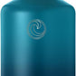 Oceania Flask 64oz Stainless Steel Water Bottles | Modern, Leakproof, Hydro BPA-Free, Insulated Water Bottle with 3 Lids, 3 Straws & 2 Straw Cleaning Brushes | Simple Camping & Hiking Water Bottle