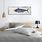 Yihui Arts Fish Canvas Art Wall Decor Blue Marlin Bursts Pictures for Living Room Contemporary Paintings Artwork House Decor
