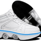 2-in-1 Roller Skates & Sneakers Unisex Retractable Wheels Outdoor Fun & Fitness Kick Roller Shoes