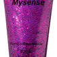Mysense Purple Body Glitter Gel, Mardi Gras Face Glitter Makeup, Music Festival Rave Accessories, Chunky Mermaid Sequins for Eye Hair Decorations, Sparkling Paint for Women, 30g