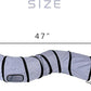 iCAGY Cat Tunnel for Indoor Cats Interactive, Rabbit Tunnel Toys, Pet Toys Play Tunnels for Cats Kittens Rabbits Puppies Crinkle Pop Up Gray 47" Shape S
