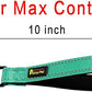 PLUTUS PET Short Dog Leash, Reflective Nylon Padded Handle, Strong Traffic Leash with Carabiner Clip, Perfect for Large or Medium Dogs (10”，Teal)
