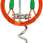 Petest 16 Inch Spiral Stake with 15ft Tie-Out Cable for Medium Dogs Up to 60 Pounds DarkGreen & Orange