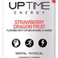 UPTIME Energy Drink, Strawberry Dragon Fruit Sparkling, 12 Pack, Vitamin C, L Theanine, Calcium, Sugar Free Energy Drinks for Focus Support, 142mg Natural Caffeine, 0 Calories, Natural, 12 fl oz Cans