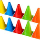 BiAnYC 7 Inch Plastic Sport Training Traffic Cones- Set of 10 Pcs/25 Pcs, 5 Colors(Orange/Yellow/Red/Blue/Green)
