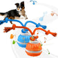 Interactive Dog Toys, Squeaky Dog Toys, Active Rolling Ball for Puppy and Medium Dogs, Squeaky, USB Rechargeable (Orange+Blue)
