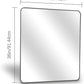 36" x 36"Bathroom Mirror, Matte Black Wall Mirror with Metal Frame, Decorative Rectangular Vanity Mirror for Bedroom Bathroom Living Room Entryway (Horizontal/Vertical)