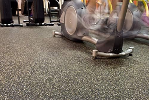 American Floor Mats 1/4in (7mm) Thick Solid Black 4' x 13' Heavy Duty Rubber Rolls, Protective Exercise Mats, Home Gym Rubber Flooring