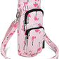 Betsey Johnson Insulated Water Bottle Pouch Holder Carrier Crossbag with Adjustable Shoulder Strap - Lightweight Polyester Accessories with Pockets Good for Hiking Sports