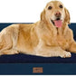 Large Dog Bed Orthopedic Washable | Beds Bolster Pet - XXL Large Big Dogs - Memory Foam - Couch Sofa - Waterproof with Removable Cover | Navy Blue Dog Bed