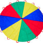 6.5ft/10ft/12ft/13ft/16.4ft/20ft Rainbow Parachute for Outdoor Party Games, Kids Play Parachute Group Cooperative Team Game Toys, Family Get-Together Entertainment