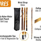 SE 3 Piece 55" Detachable Pine Wood Walking/Hiking Stick with Metal Tip, Reinforced Rubber Tip, and Water-Resistant Travel Pouch - Portable and Durable for Outdoor Adventures