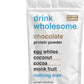 drink wholesome Chocolate Egg White Protein Powder | for Sensitive Stomachs | Gut Friendly | Additive & Dairy Free | No Artificial Sweeteners | No Bloating, Farts or Gas | No Constipation or Diarrhea
