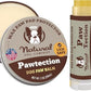 Natural Dog Company Pawtection Bundle with (1) 2 oz. Tin and (1) Travel Size Stick Healing Balm for Dogs