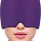 iTHERAU Migraine Relief Cap, Migraine Ice Head Wrap, Headache Ice Hat, Cold Therapy Headache Relief Cap for Migraine Eyes Mask Purple Headache Ice Pack for Puffy Eyes, Tension, Sinus & Stress Relief