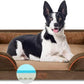 Comfort Expression Cooling Dog Beds Orthopedic, Waterproof Memory Foam Dog Bed for Large Dogs, Washable Dogs Beds with Removable Cover, Pet Sofa Couch with Bolster(Large,Khaki Brown)