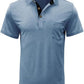 Men's Casual Polo Shirts Classic Button Basic Short Sleeve Shirt Solid Color Cotton Tees Golf Stylish Tops