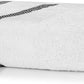 CASA COPENHAGEN, Solitaire 10 Pieces Hand Towel Set- Bright White, 600 GSM, 16x28 Inches, Designed in Denmark Super Soft Egyptian Cotton Towels for Bathroom & Kitchen