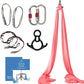 Aerial Silks Starter Kit - Durable 9 Yards of Aerial Yoga Hammock with Hardware & Guide - Aerial Swing for Acrobatic Flying Yoga & All Levels (Aerial Rigging Point Up to 13ft)