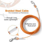 Tie Out Cable for Dogs,150FT Dog Leads,Heavy Duty Tie Out Cable for Large Dogs Up to 125lbs,Durable Dog Runner Tether Line for Outdoor,Yard