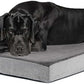 Barkbox Orthopedic Dog Bed with Memory Foam, Premium Comfort for Dogs and Puppies, Dog Bed for Joint Relief and Restful Sleep, Durable and Easy to Clean - Grey, XXL